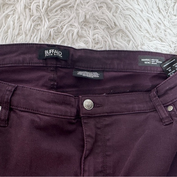Buffalo Womens Tencel Blend High Rise Purple Pant NWOT size 16/36 - Picture 6 of 6